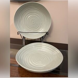 TWO Sophie Conran Portmeirion Sage Green Bowls